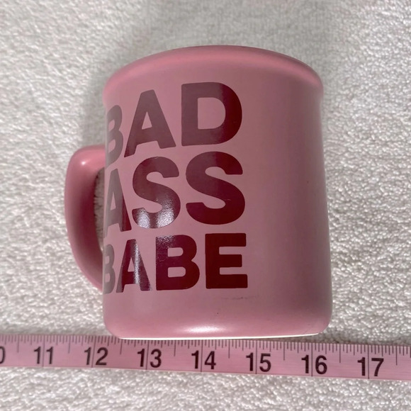 Abbott Pink Burgundy Ceramic Bad Ass  Babe Mug Coffee Cup - Picture 12 of 12